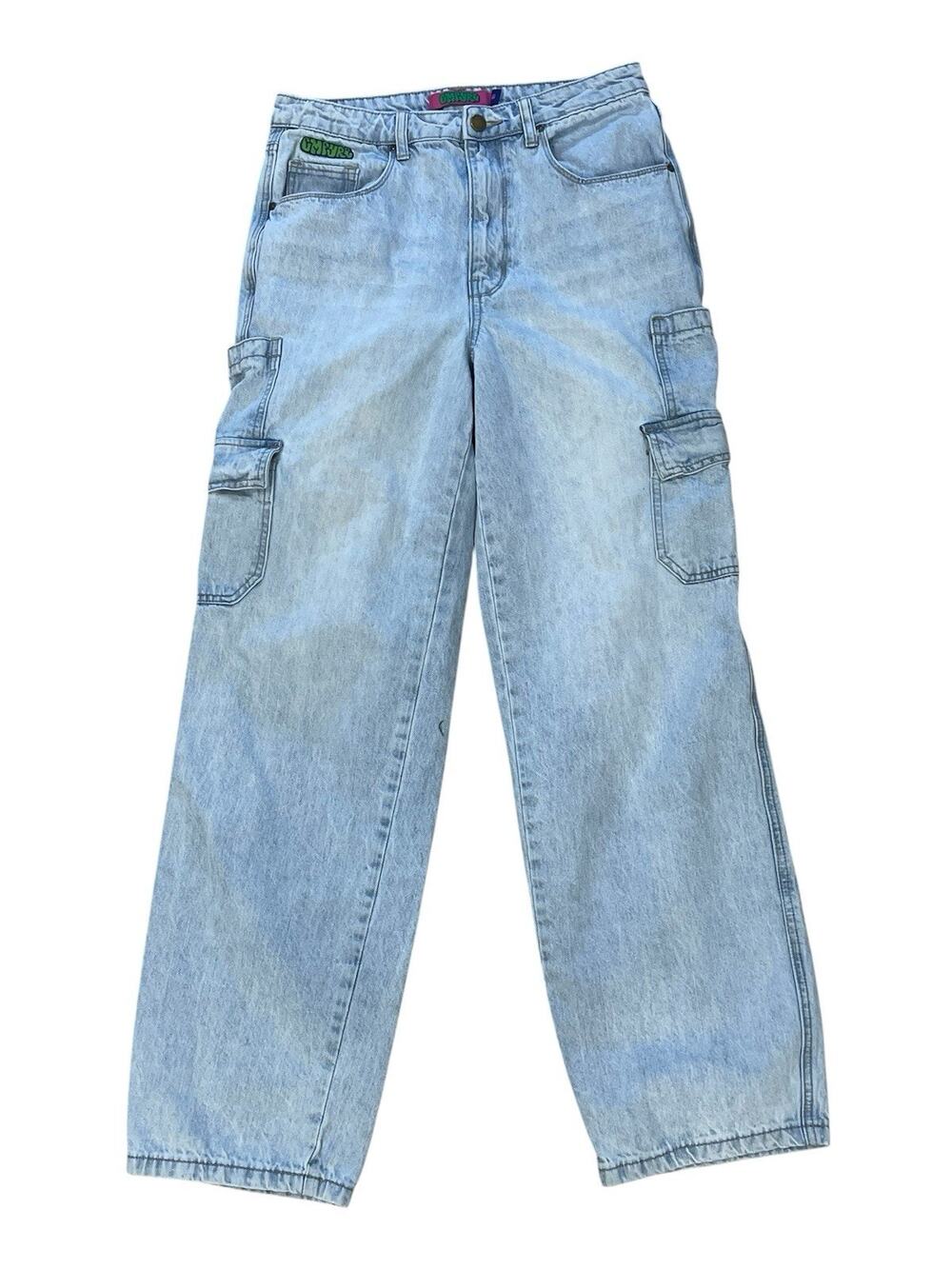 Empyre Tori Light Wash Cargo Jeans Skater Streetwear Denim Pants Women’s Size 6